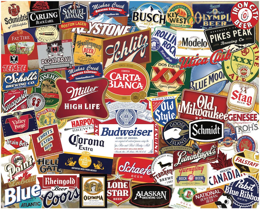 Hart Puzzles - Wholesale Puzzle - Adult - American Beer Labels by Steve Smith1