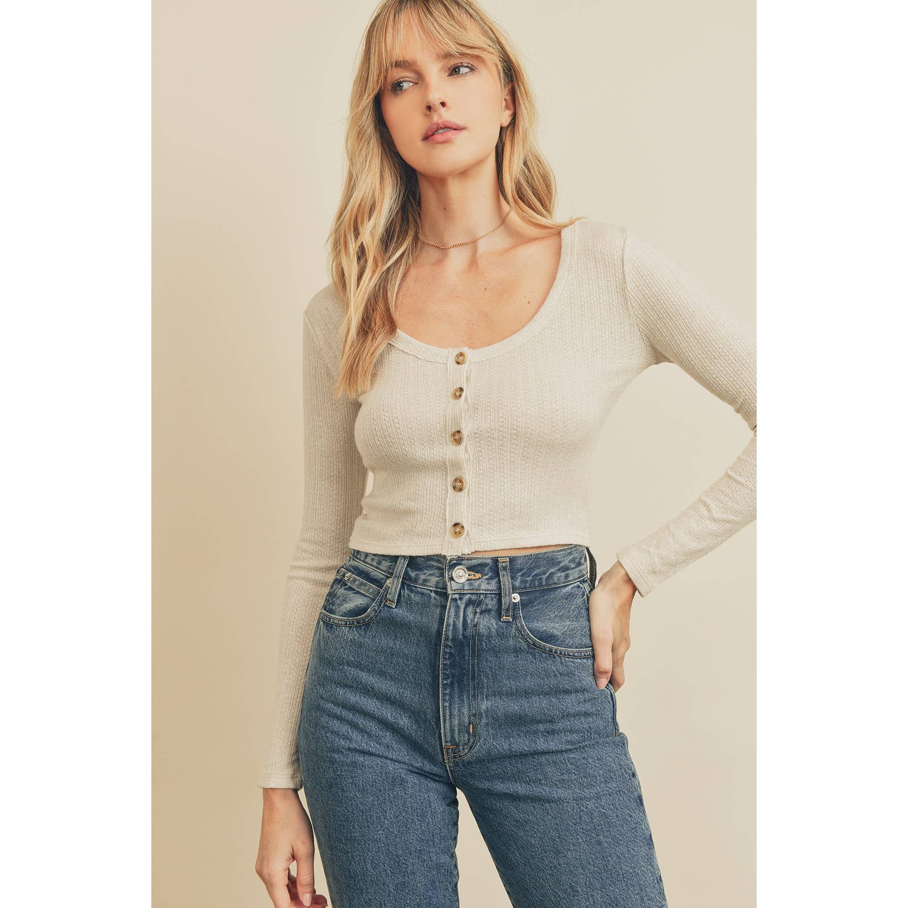 Dress Forum - Vendita all'ingrosso Cardigan - Donna - Top cardigan Pointelle Scoop FT747715