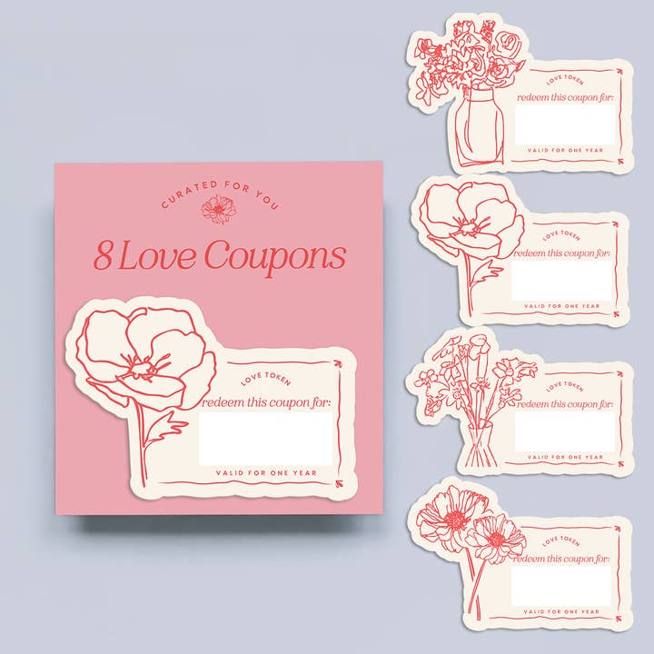Curated for You Gifts - Wholesale Love card - Flower-Themed Gift Vouchers for Mom - Light DCC5411