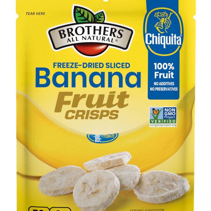 Chiquita Freeze-Dried Banana Fruit Crisps (½ cup bags) for wholesale by Brothers All Natural