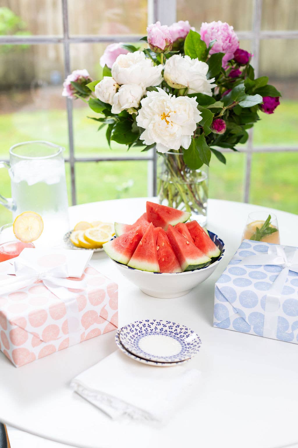 Ballard & Prescott - Wholesale Flat Wrap - Sand Dollar Wrapping Paper - Blue4