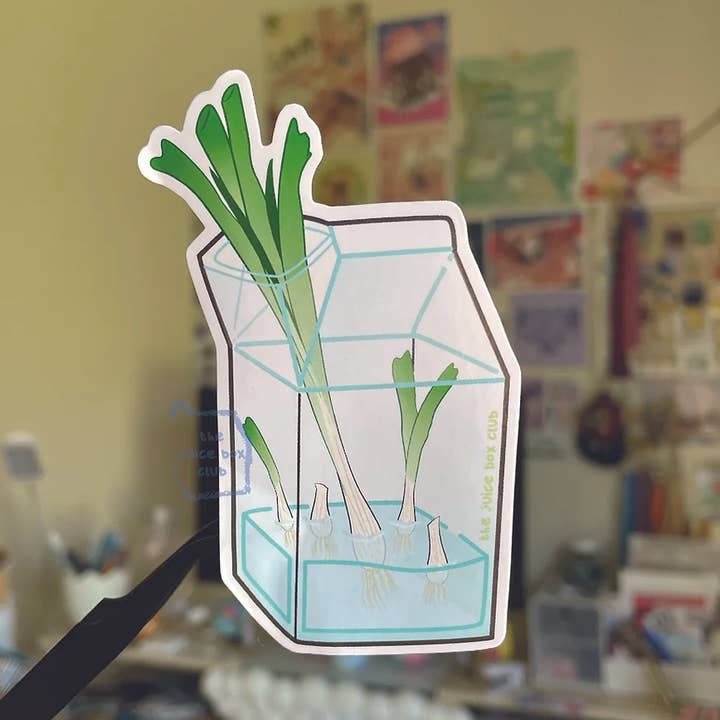 Scallion Mom Juice Box Sticker for wholesale by The Juice Box Club