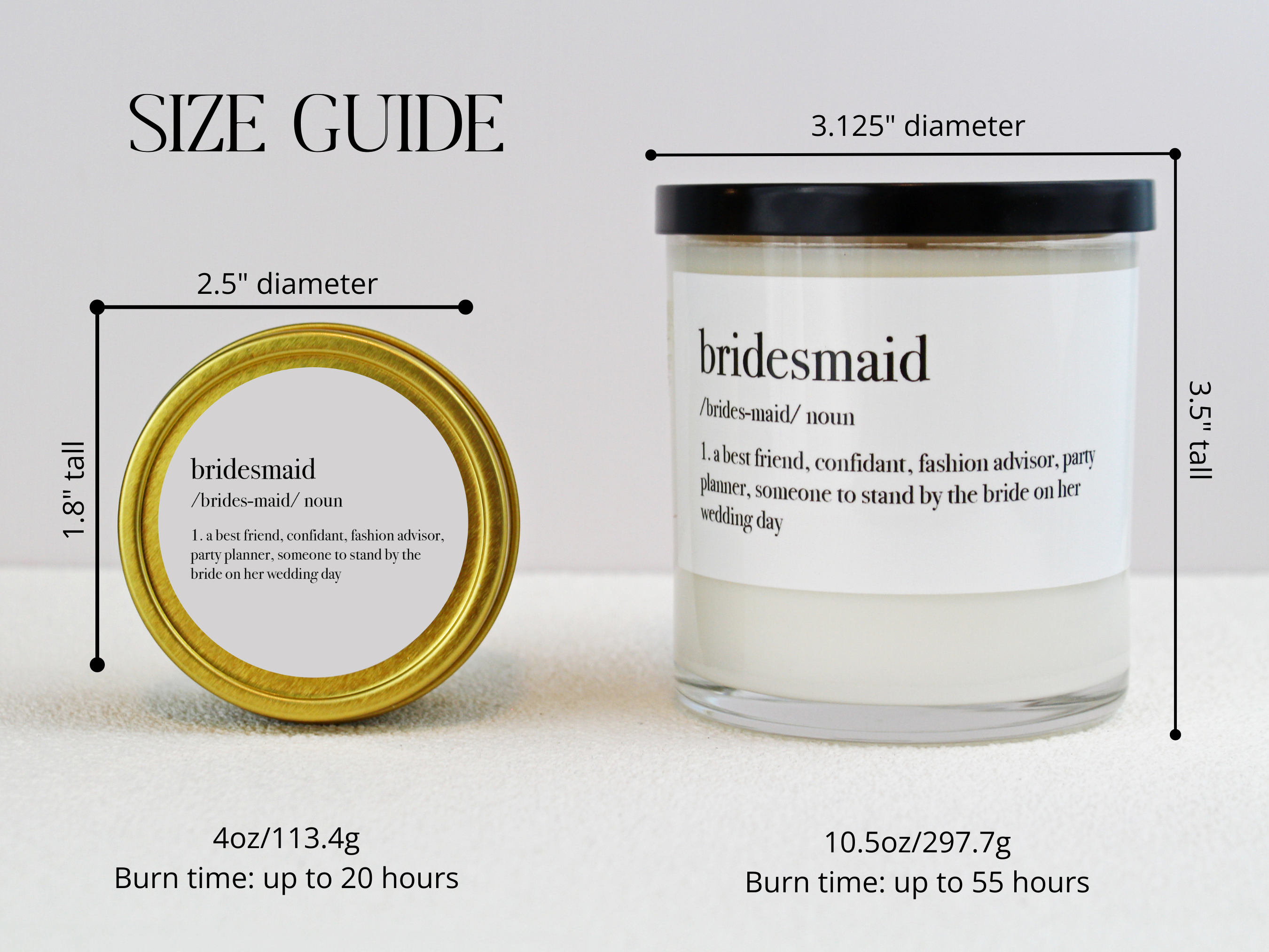 Aria Bella Candles - Wholesale Jar/Filled Candle - Bridesmaid Definition Soy Candle1