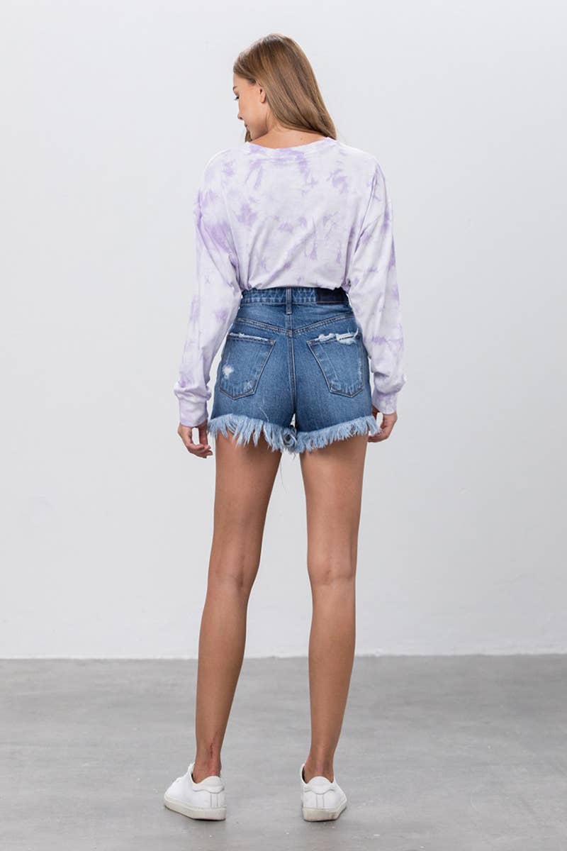 MEDIUM HIGH RISE DENIM SHORTS for wholesale on Faire5