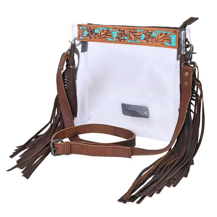 LS Western - Wholesale Crossbody bag – Women's - KBG277 Clear Bag Genuine Leather women bag western Bag