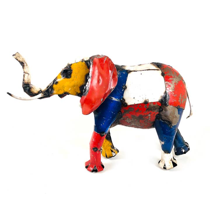 Mbare Home + Gift – wholesale Skulptur – Afrikansk elefant återvunnen metall