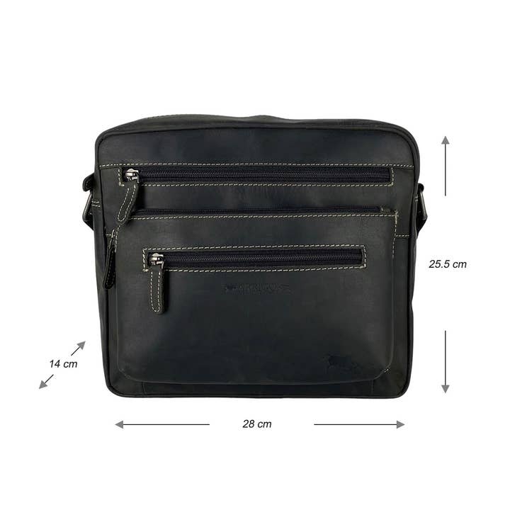 Arrigo – Großhandel Schultertasche – Unisex – Arrigo Unisex Schultertasche aus Büffelleder – 3 Farben19