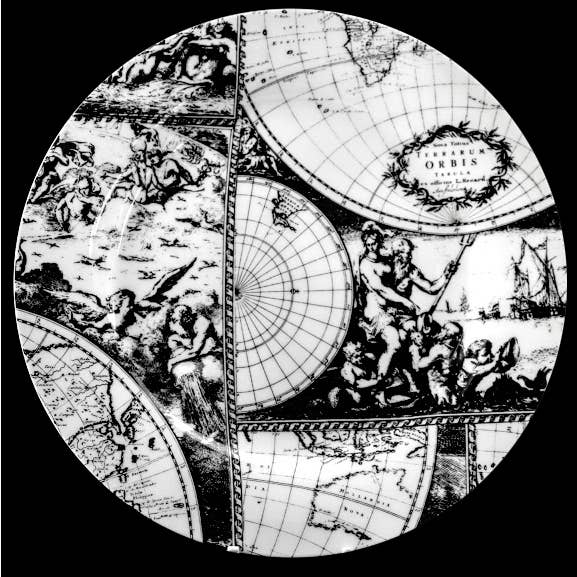Orbis Map 10" dinerbord voor wholesale door Rob Turner THE ART OF TABLEWARE