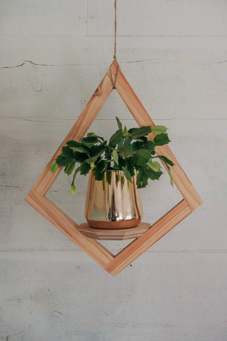 Horsemen Co. - Wholesale Hanging Planter - Diamond Wooden Plant Hanger7