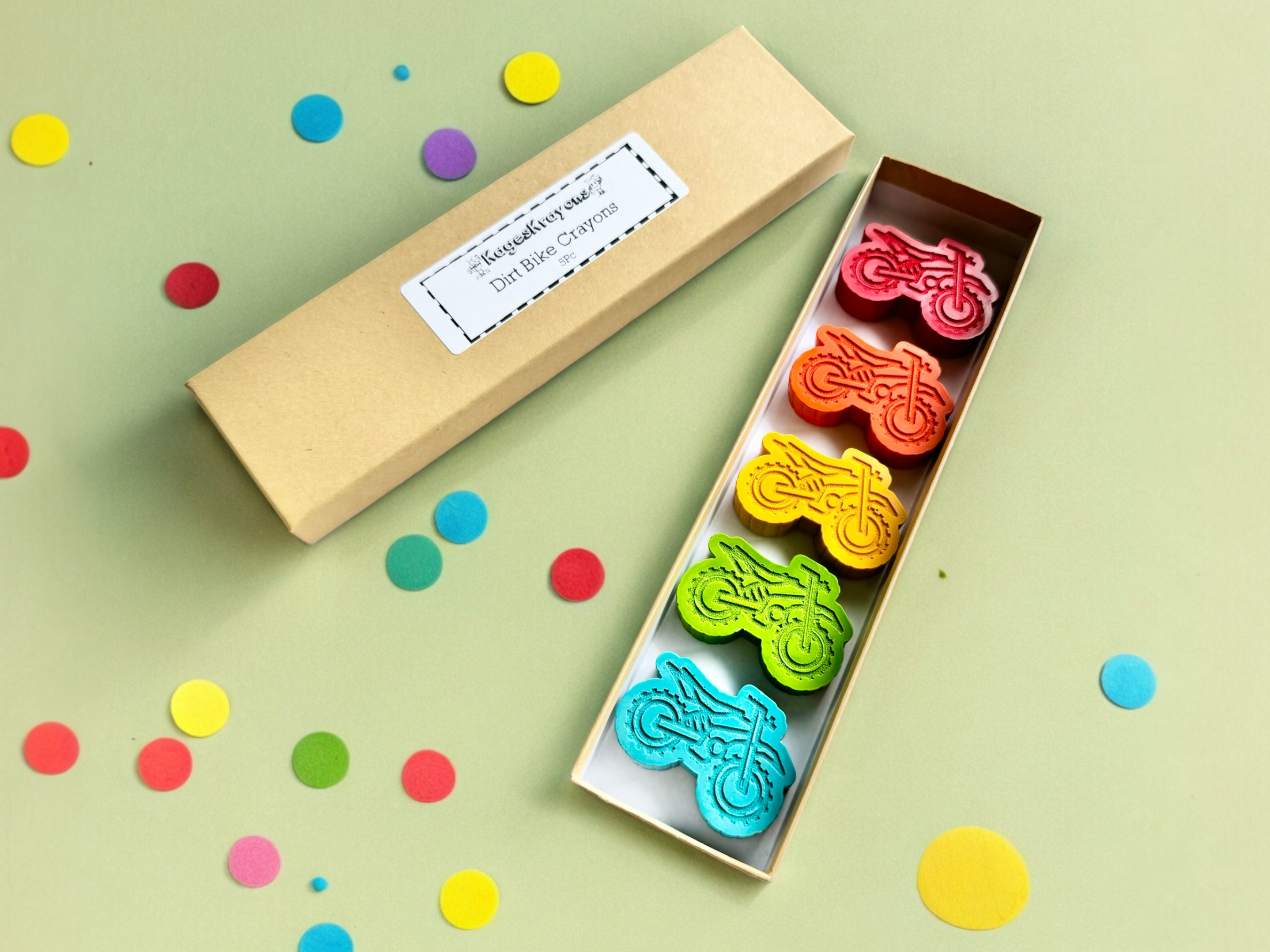 KagesKrayons - Wholesale Party Favor - Dirt Bike Motocross Crayons Gift Box1
