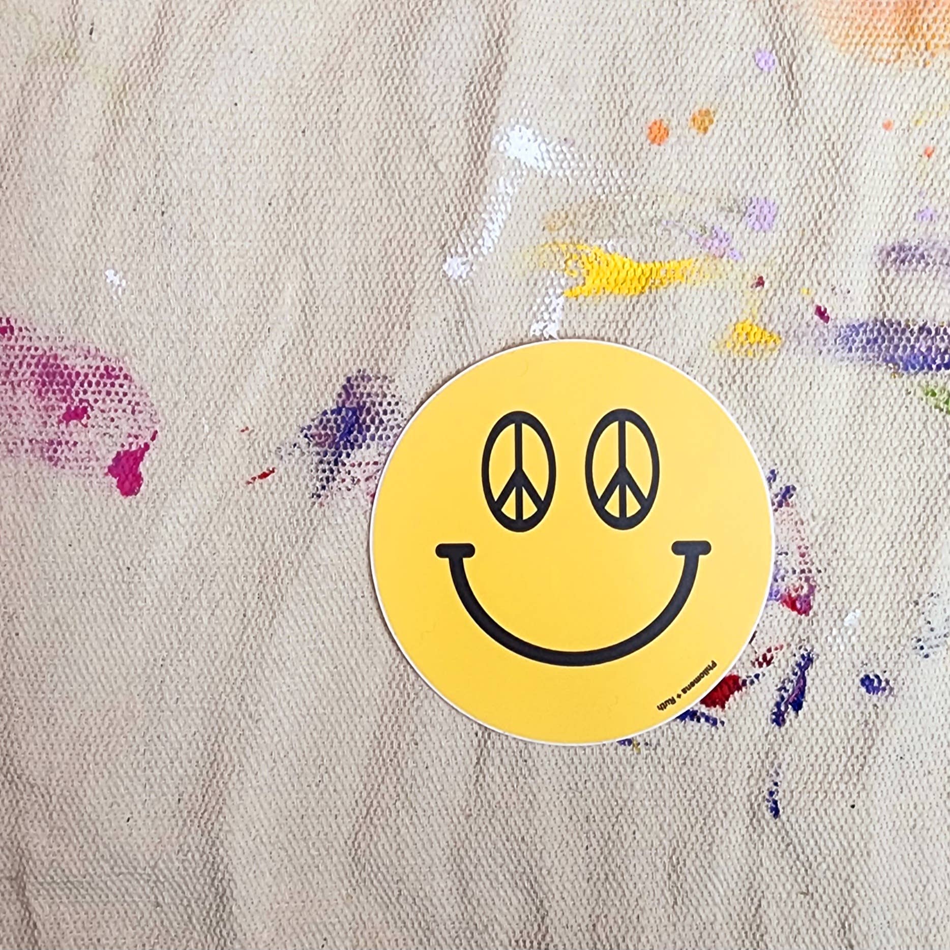 Hardworking Stoner - Vendita all'ingrosso Adesivo - Peace Sign Smiley - adesivo in vinile2