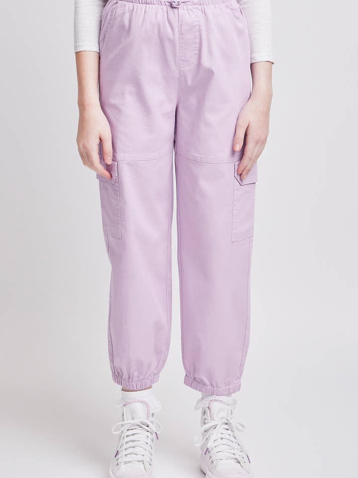 Girls Parachute Cargo pocket Jogger W/Elastic Wst-GP2598P1 for wholesale by YMI