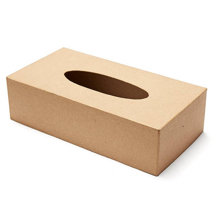 Funda de Papel Maché para Caja de Pañuelos - 25,4 cm L x 13,3 cm A x 7 cm H para venta al por mayor de Factory Direct Craft