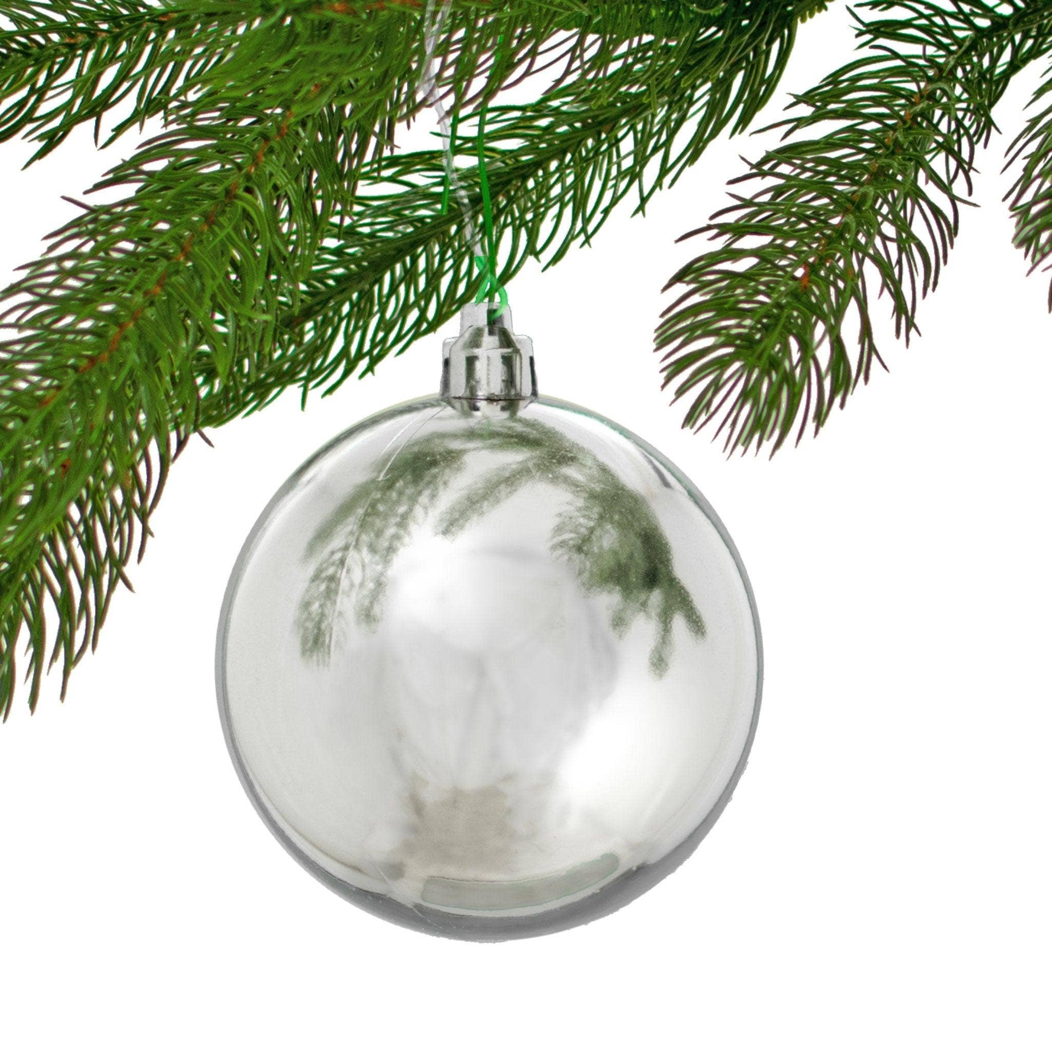 Lee Display - Wholesale Ornament Set - Shiny Silver Ball Ornaments1