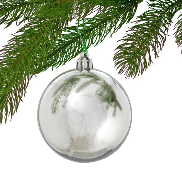 Lee Display - Wholesale Ornament Set - Shiny Silver Ball Ornaments1