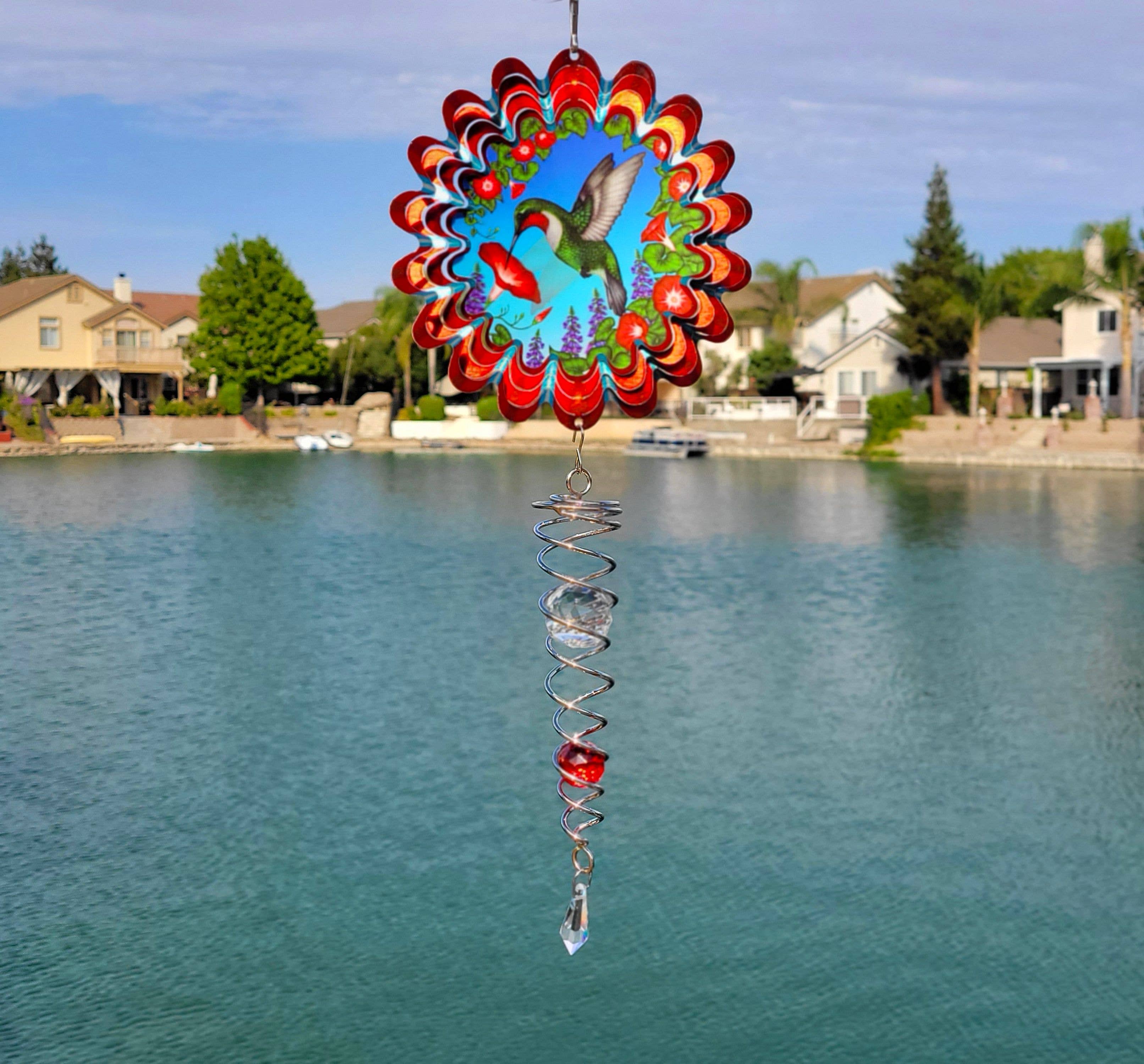 Spinfinity Designs - Wholesale Wind Spinner - Animated Red Hummingbird - Mini Set Wind Spinner1