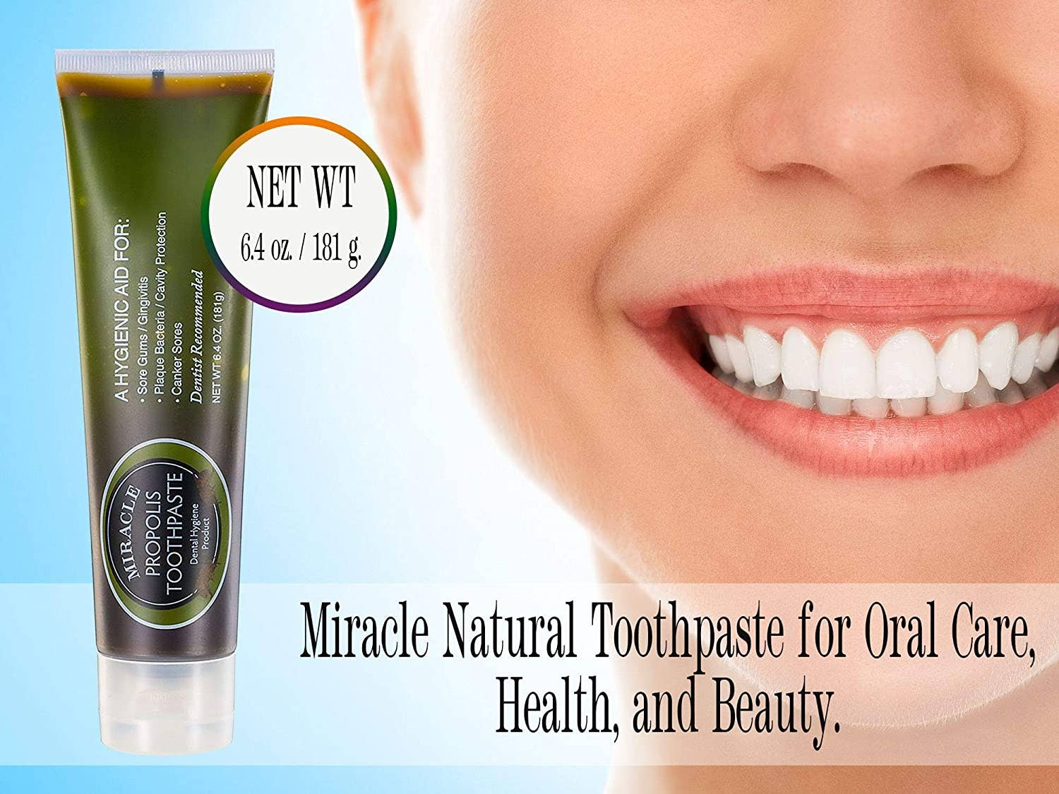 Holocuren Miracle Body Care and Tools - Wholesale Toothpaste - Miracle Propolis Toothpaste with Tea Tree Oil, No Fluoride2