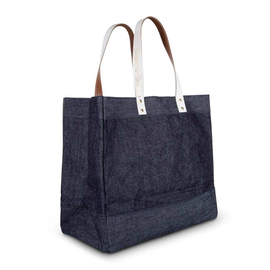 Heating & Plumbing London – Engroshandel Tote bag - Unisex – Denim Mulepose - Hvid2