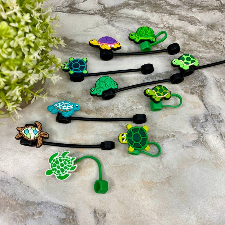 Hive Supply - Wholesale Drinking Straw - Silicone Straw Toppers Tumbler - Turtles