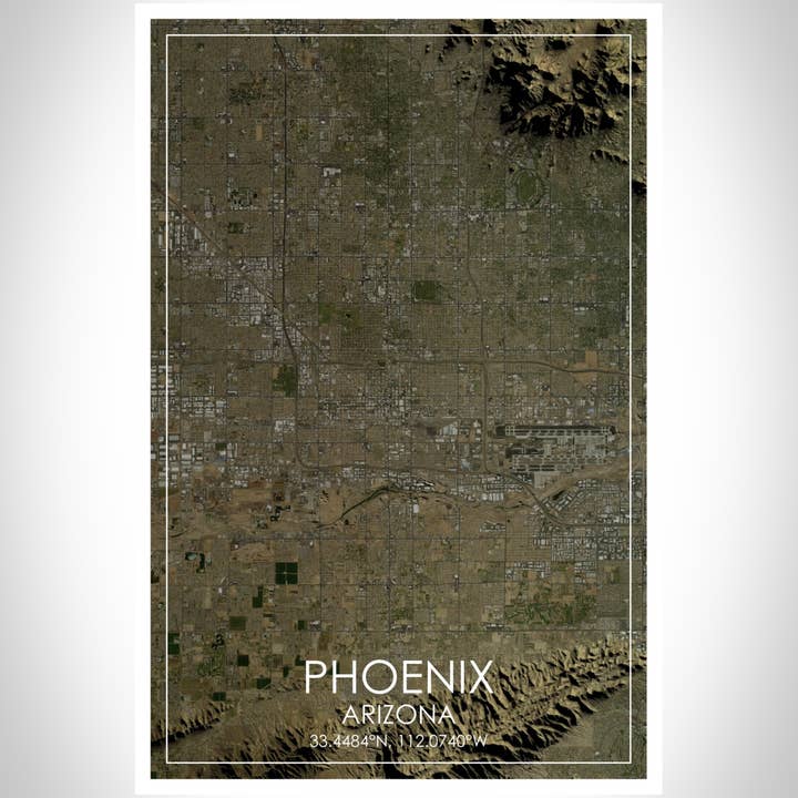 JACE.design - Wholesale Art Print - Phoenix AZ Map Print Satellite3