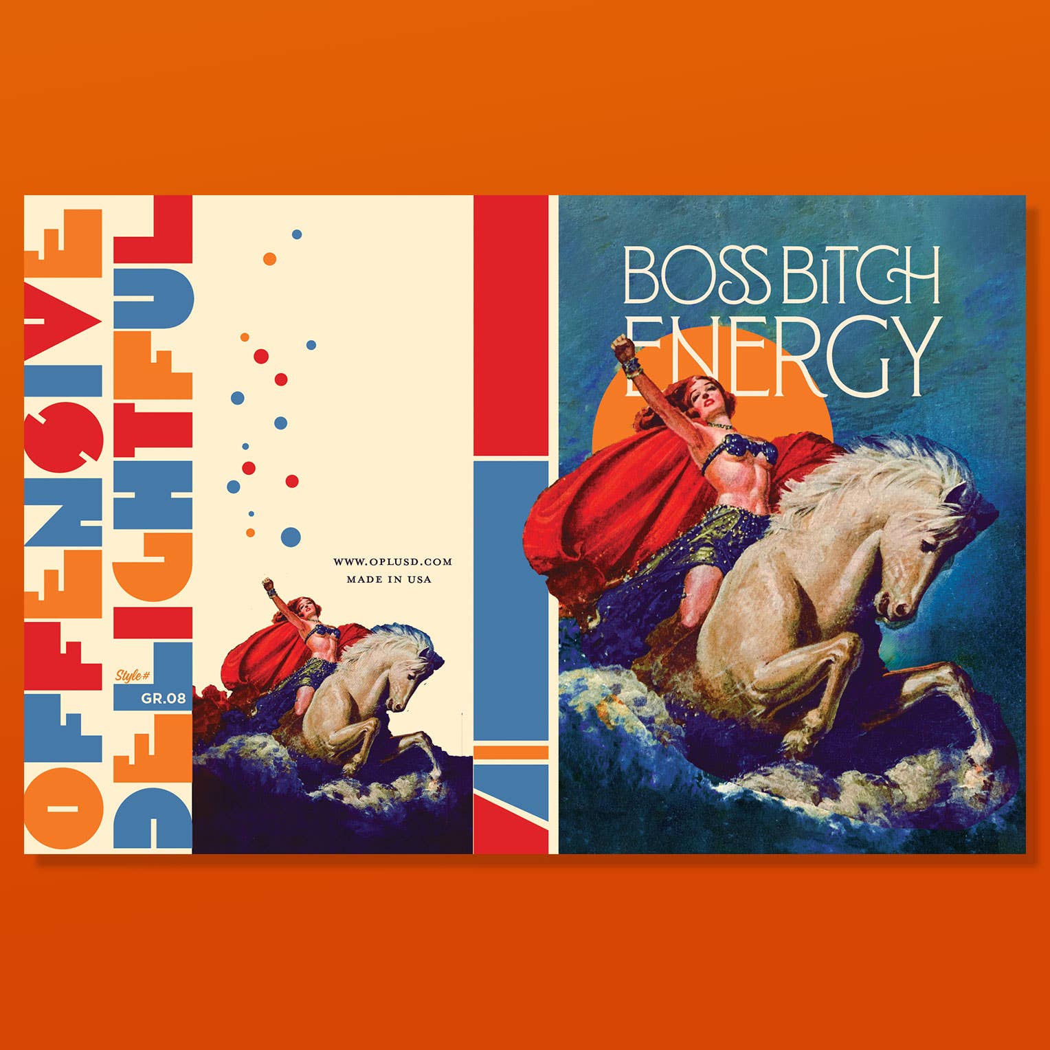 offensivedelightful - Vente Carte de vœux classique - ÉNERGIE DE CHEF ! émancipation, courage, amusement1