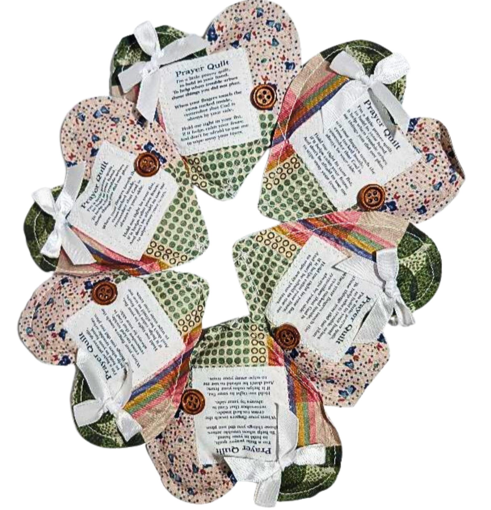 Paradise Island Gold and Silver - Wholesale Keepsake Coin/Token - Heart Mini Prayer Quilt – Angel Charm Faith Gift6