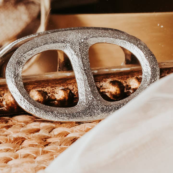 House of Morgan Pewter – Großhandel Schal – Damen – Kleiner ovaler Schalring - Schals und Schmuck