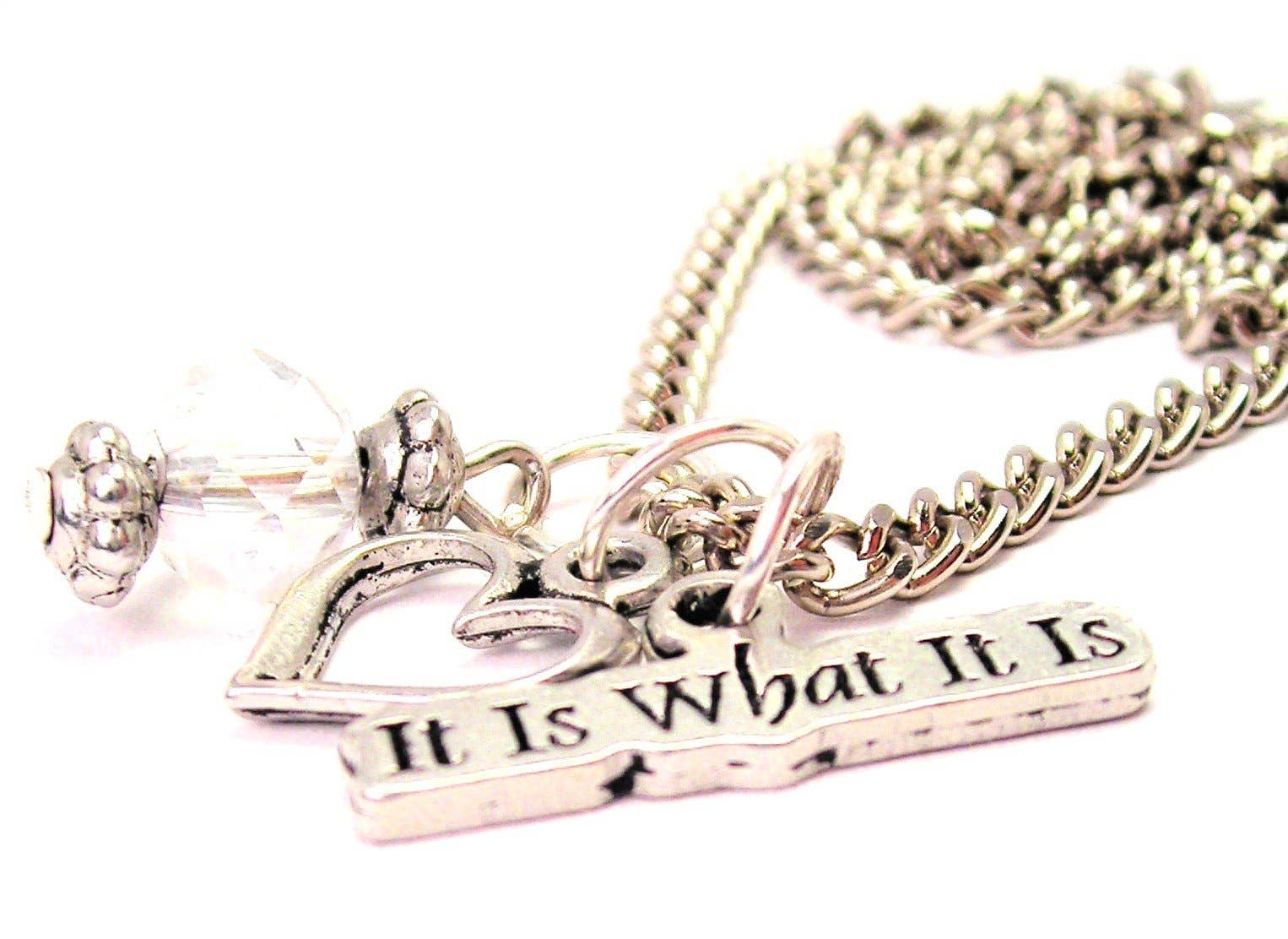 Chubby Chico Charms – wholesale Hänge-/berlockhalsband – Det är vad det är hjärta och kristall halsband0