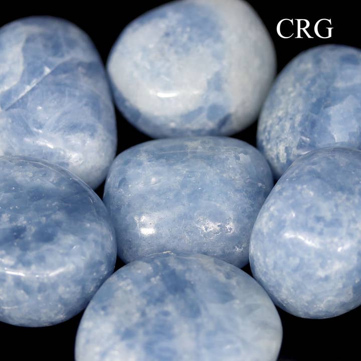 Pietra di Calcedonio Blu Dimensione 1-3 Pollici Pietra del Palmo/Pietra Antistress Lotto per la vendita all'ingrosso da parte di Crystal River Gems LLC