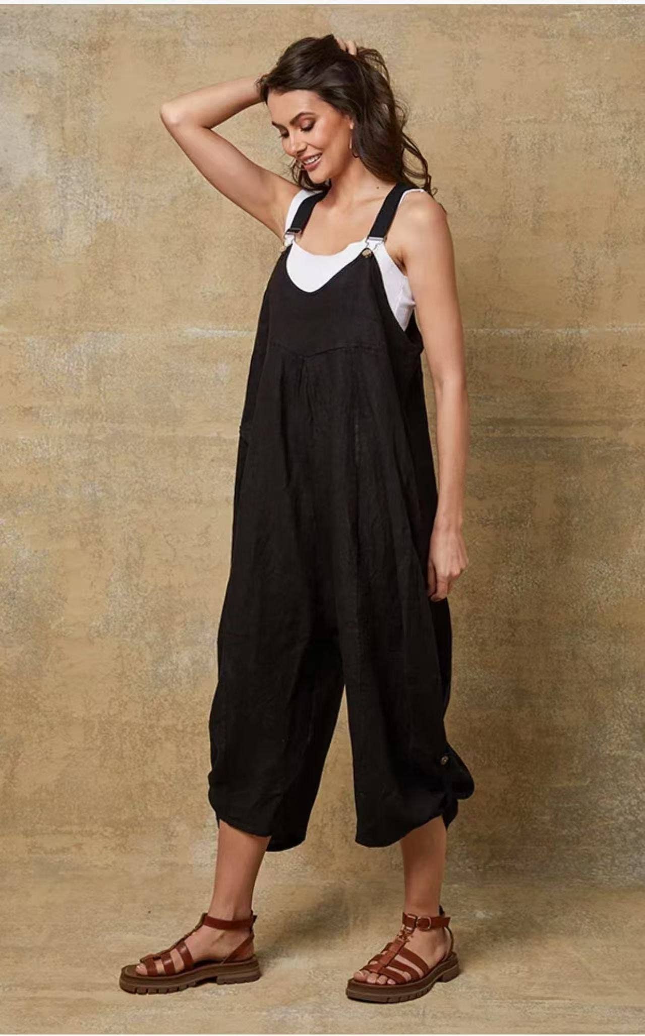 LÉA & LUC - Wholesale Overalls - Women's - 100% linen jumpsuit REF. 722292