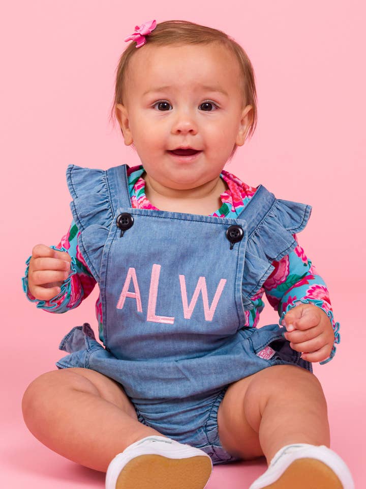 Blue Baby Girls Bright Blossoms Knit Long Sleeve Ruffle Bodysuit
for wholesale on Faire8