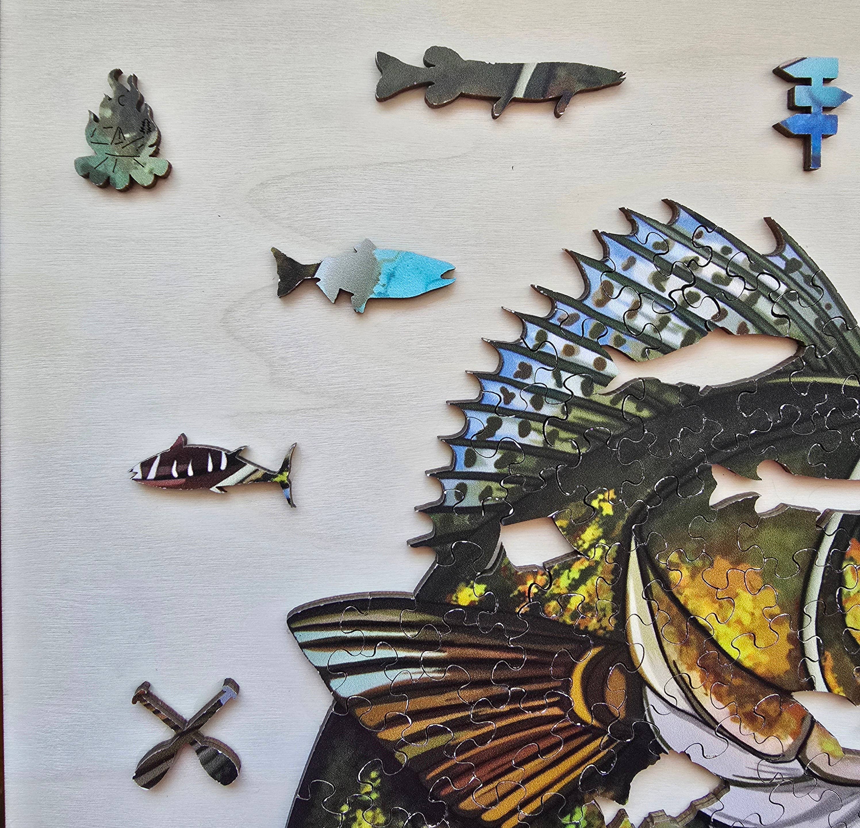 Art Factory LLC - Wholesale Puzzle - Adult - Walleye wooden puzzle7