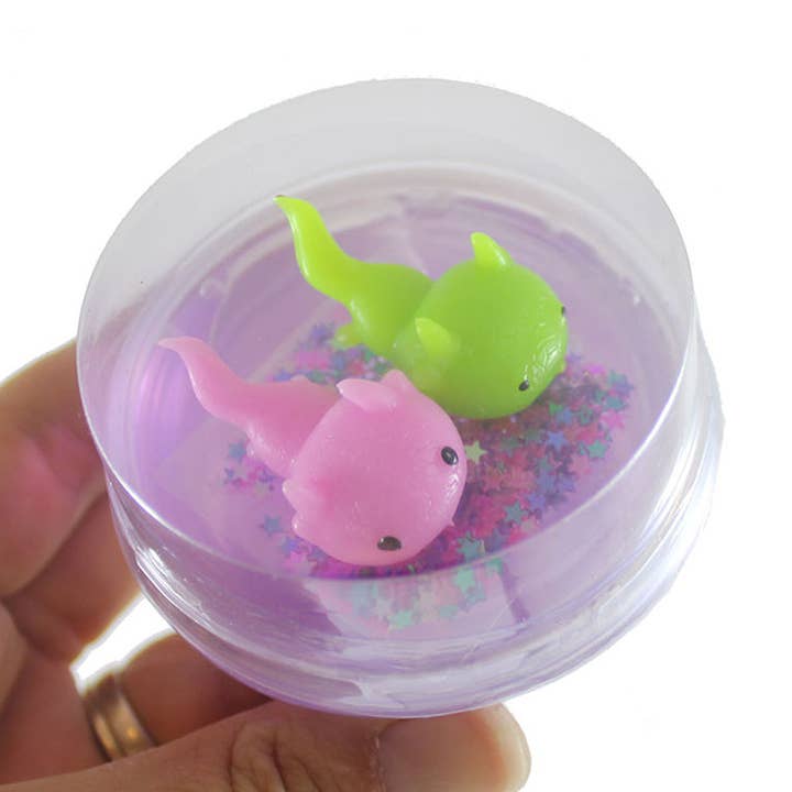 1 Axolotl and Putty - Putty with 2 Axolotl Figures - Squishy for wholesale by Curious Minds Toys