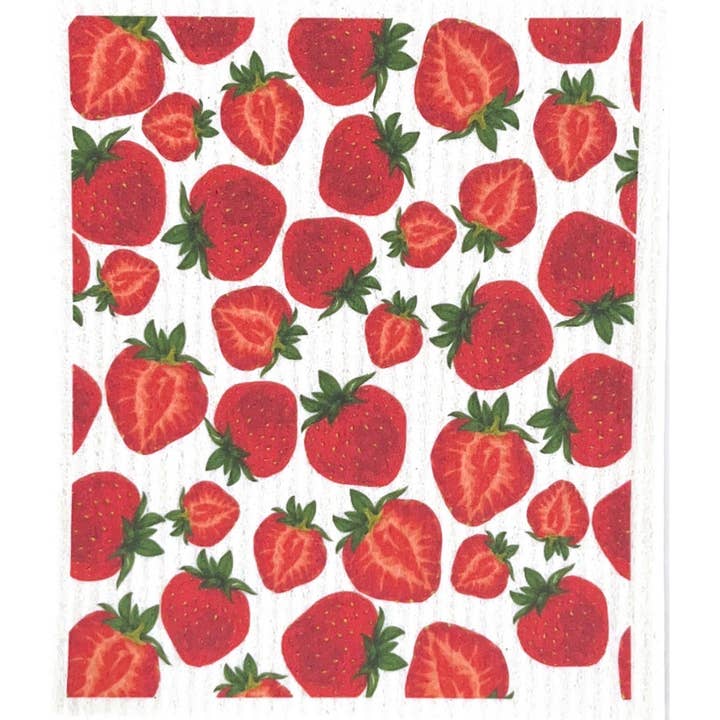 Swedish dishcloth Fruit Strawberry Slices for wholesale by The Good Kitchen Collection TM