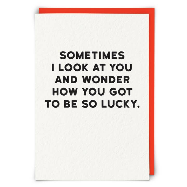 Lucky Greetings Card for wholesale by Redback Cards UK