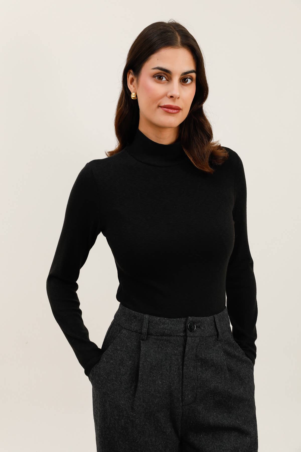 Daphnea - Wholesale Knit Top - Women's - 32100 TURTLENECK T-SHIRT4