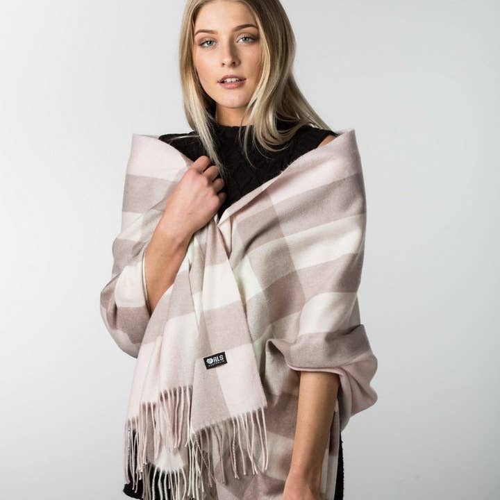 ALS Australia - Wholesale Scarf – Women's - Australian Merino Lambswool Winter Wool Blanket Scarf4
