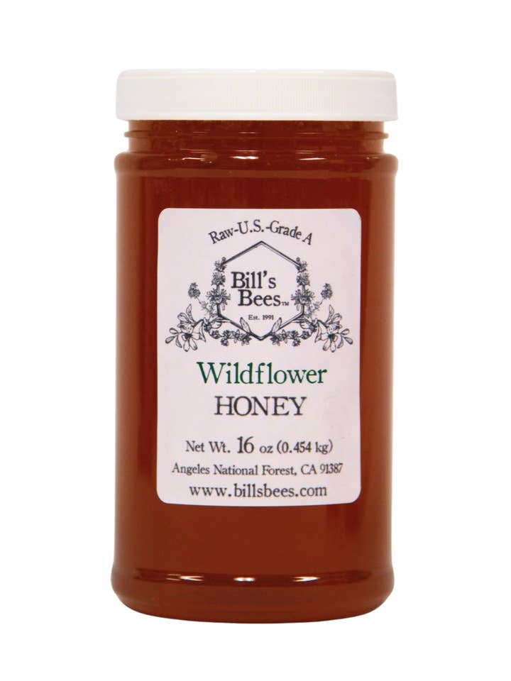 16 oz Wildflower Raw Honey for wholesale by Bill's Bees