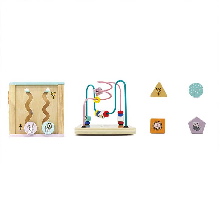 Leo & Friends - Wholesale Wood Toy - Kids - LEO & FRIENDS Wooden Activity Toy for 1, 2 Year-Old-Girls