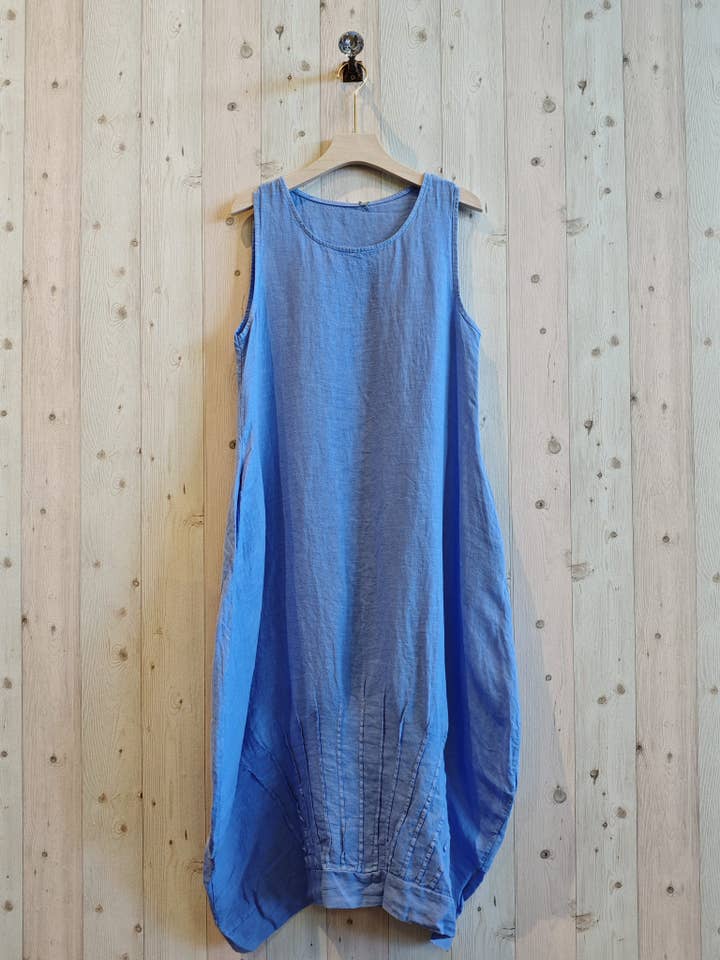 Linen & More - Wholesale Dress - Women's - REF 17967 100% LINEN BALLOON-SHAPED DRESS2