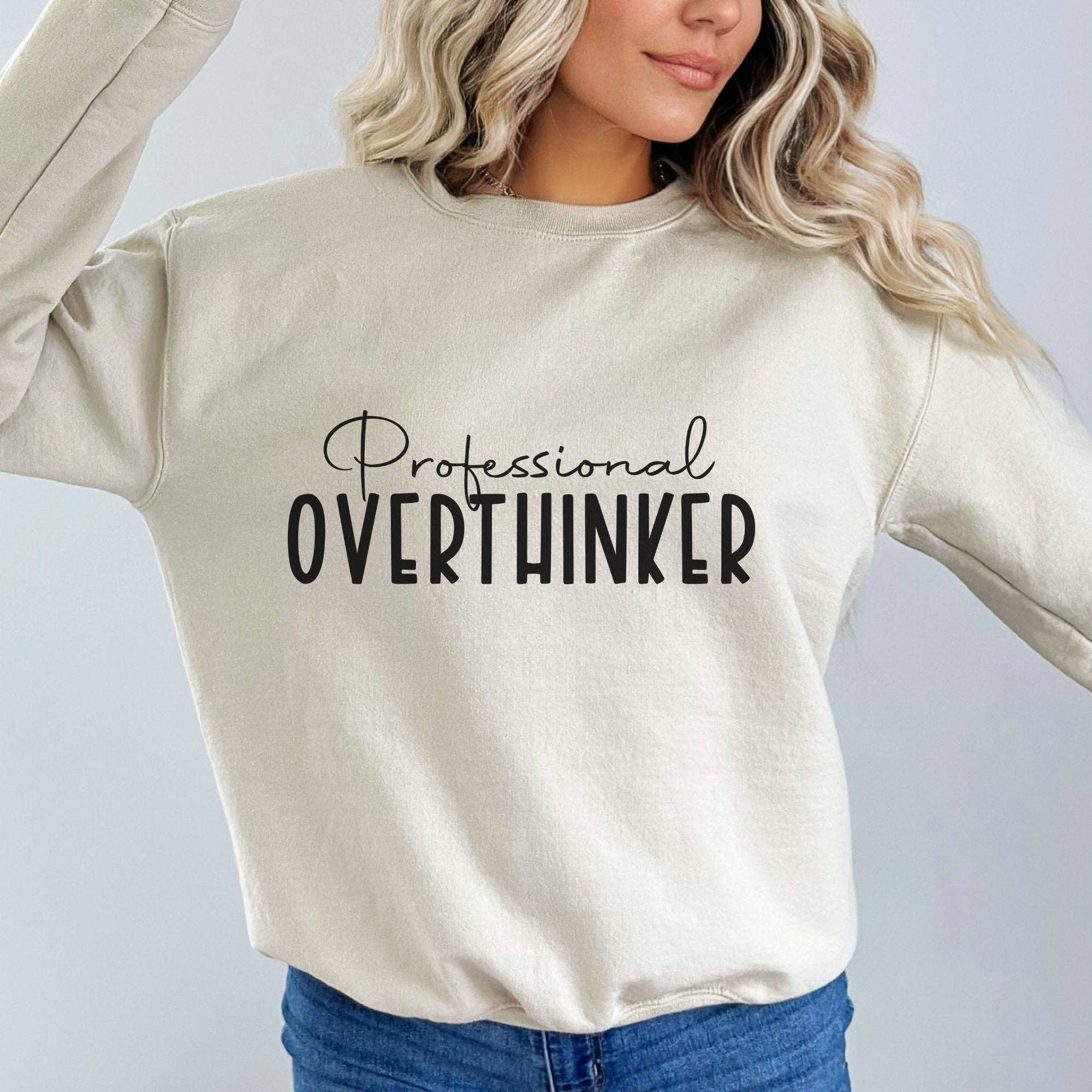 Trendznmore - Modern Graphic Apparel - Wholesale Graphic Sweatshirt - Women's - Professional Overthinker Sweatshirt6