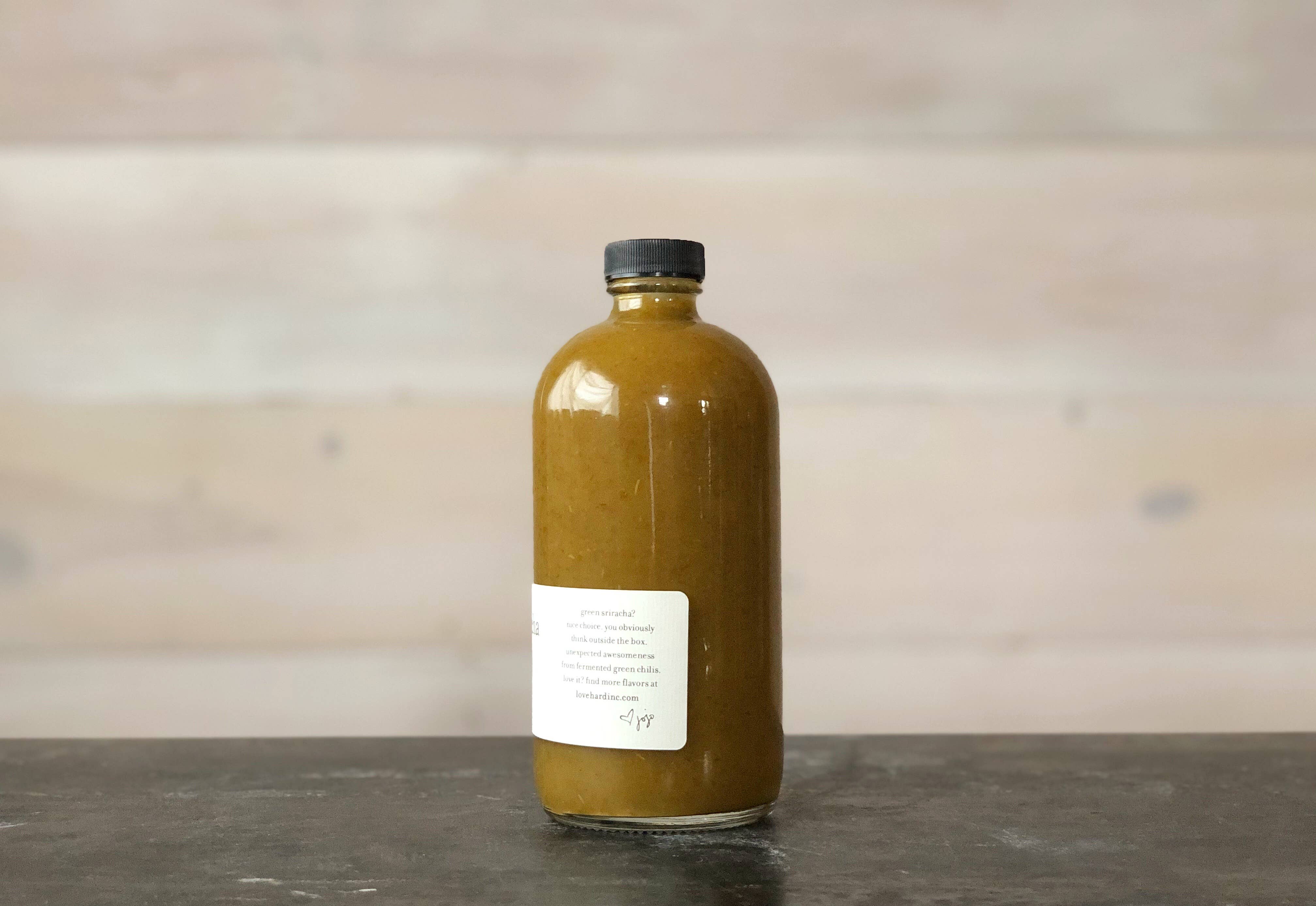 Jojo’s Sriracha - Wholesale Hot Sauce - 16 oz - Green Chili Jojo's Sriracha1