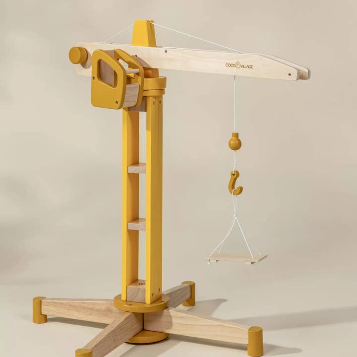 Coco Village - Wholesale Wood Toy - Kids - Oversized Wooden Construction Crane1