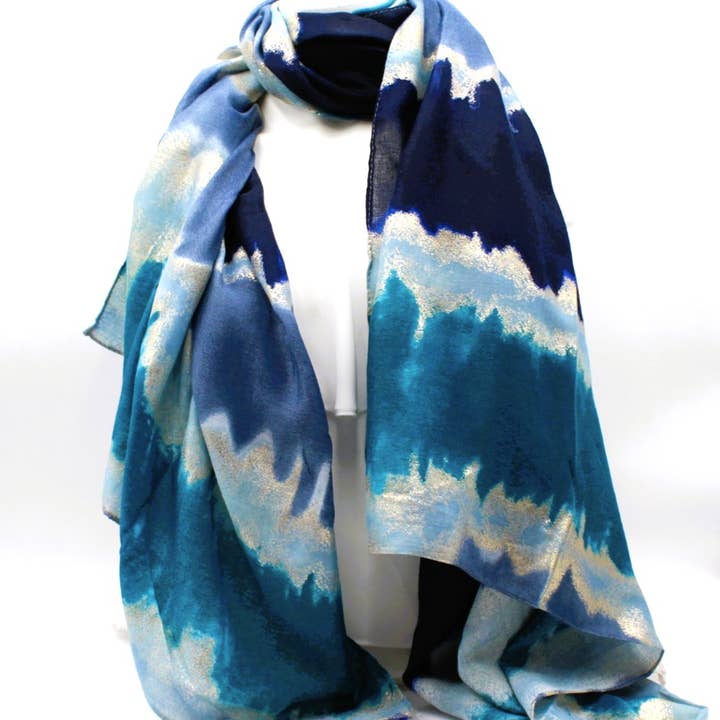 Schal mit Farbverlauf und Lurex-Muster für den Großhandel von Reference Mode