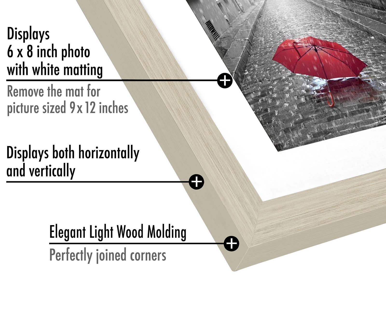 Americanflat - Wholesale Picture Frame - Americanflat Picture Frame with Mat Standard Molding98