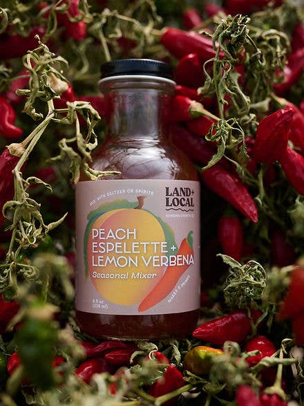 Peach Espelette Lemon Verbena Seasonal Mixer 8oz for wholesale by Land + Local