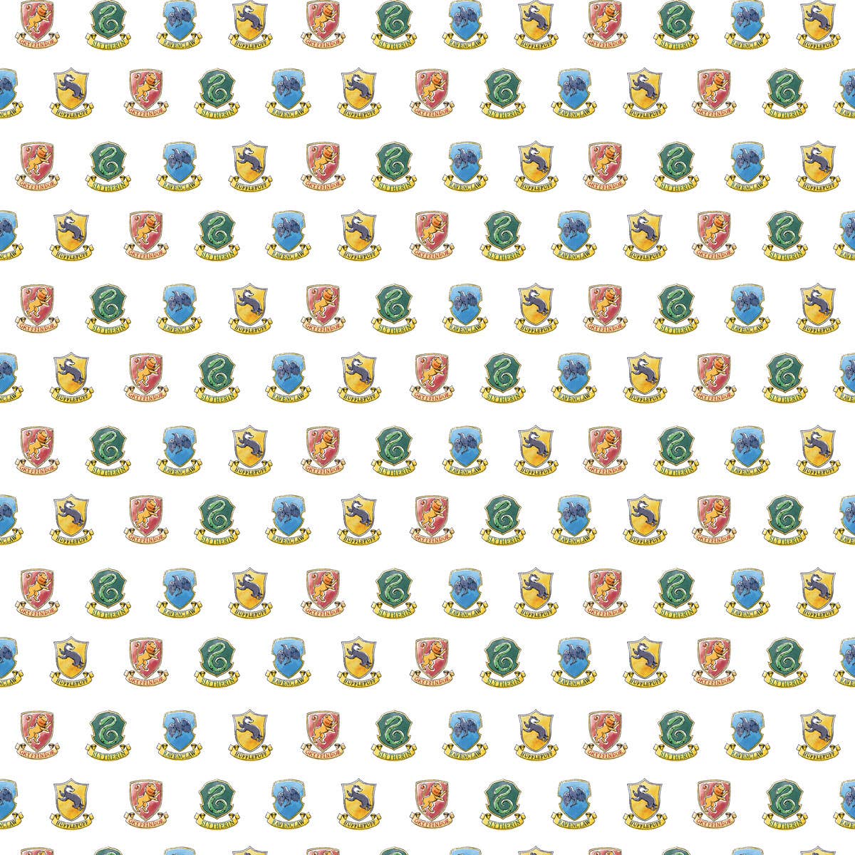 Paper House Productions - Wholesale Scrapbook - Harry Potter Watercolor House Crests 12 x 12 Scrapbook Paper1