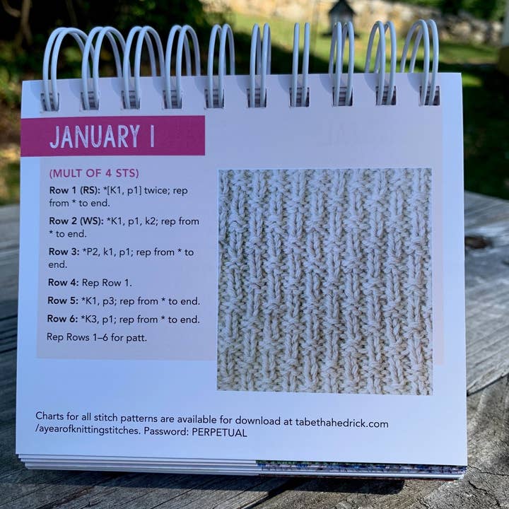 REMOVED BRAND - Wholesale Calendar - Year of Knitting Stitches: A Stitch-A-Day Perpetual Calendar1