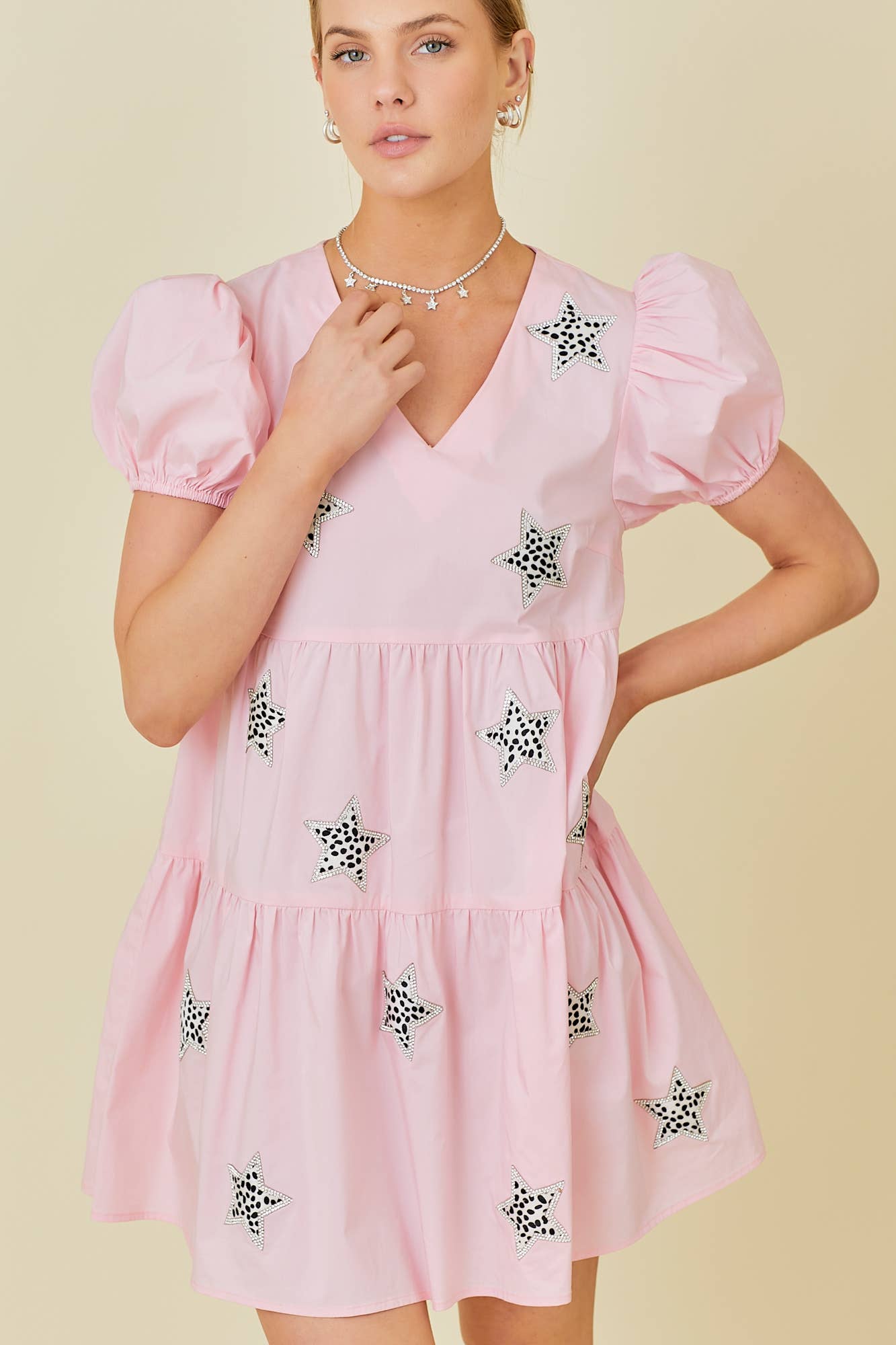 Main Strip – wholesale Klänning - Dam – Leopard Star Klänning3