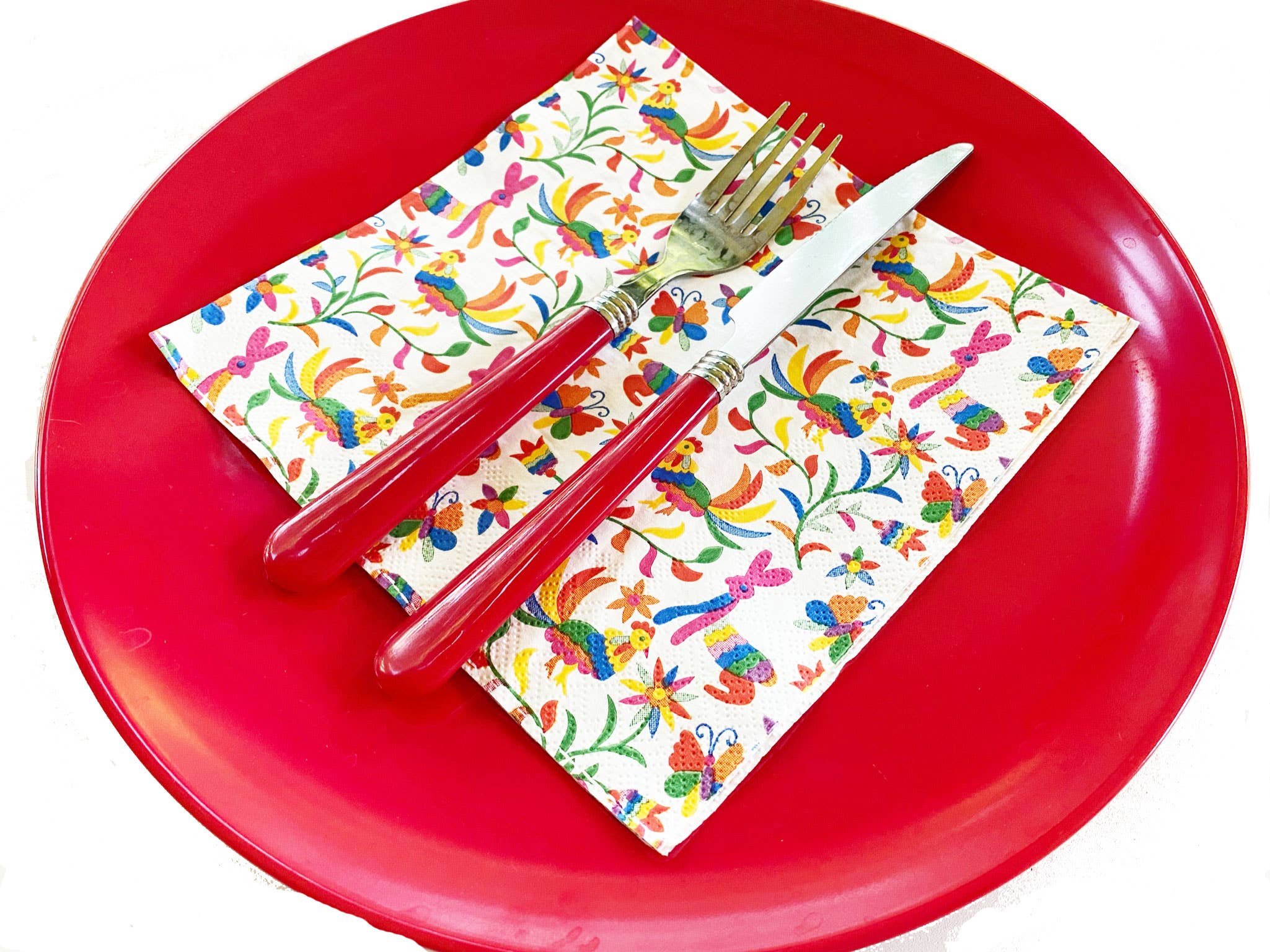 Two Funny Girls - Wholesale Disposable Napkin - Mexican Otomi Print - Paper Luncheon Napkins2
